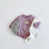 Spring and autumn bear head printed long sleeve ha coat and printed leggings